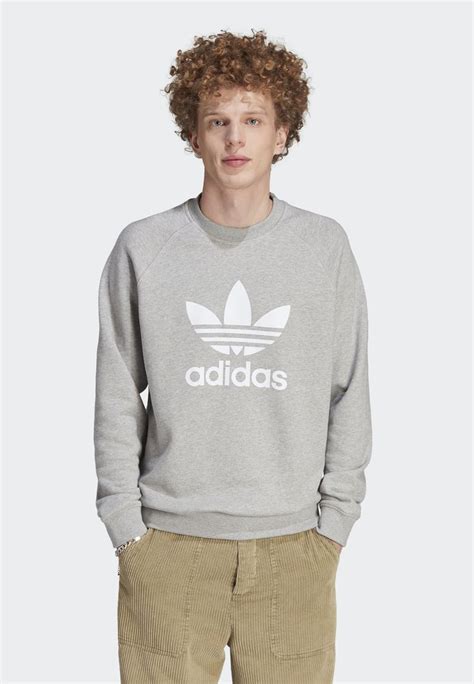 adidas originals trefoil sweatshirt jumper grey